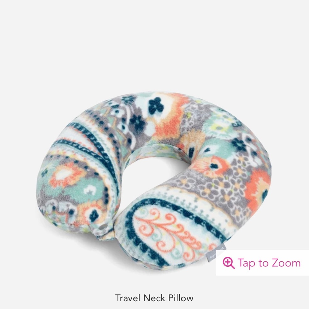 NEW Vera Bradley Travel Neck Pillow - Citrus Paisley